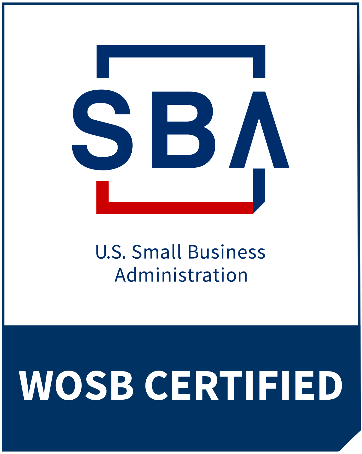 U.S. Small Business Administration WOSB Certified — Woman-Owned Small Business